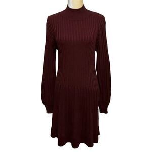 Max Studio NWT Wine Sweater Dress Women L